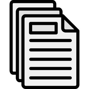 Belge. Web simgesi basit illüstrasyon