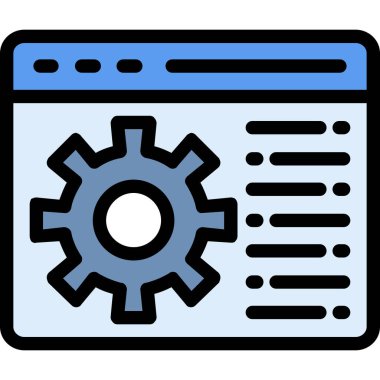 Teçhizat Web simgesi basit illüstrasyon