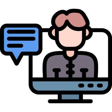 Sohbet simgesi, vektör çizimi