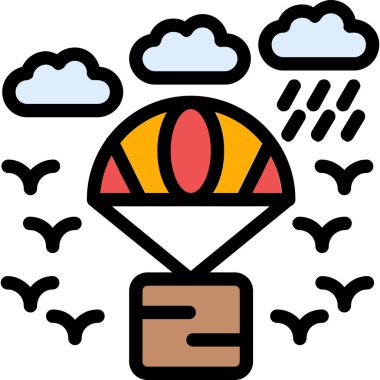 Şemsiye. Web simgesi basit tasarım