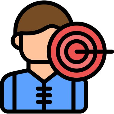 hedef simge, vektör illüstrasyonu