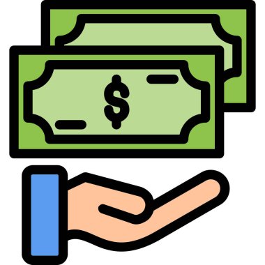 para çantasını dolar simgesiyle