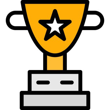 Kupa. Web simgesi basit illüstrasyon