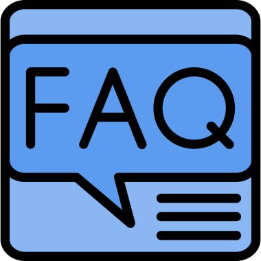 faq web simgesi vektör illüstrasyonu