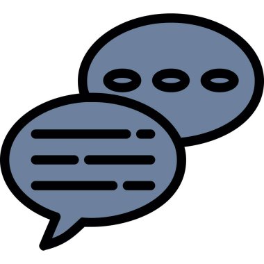 Konuş. Web simgesi basit illüstrasyon