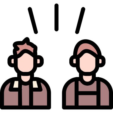 Kasklı bir kadının vektör çizimi