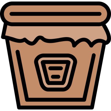 Kahve ikonu. taslak kahve kupası vektör simgesi rengi düz izole