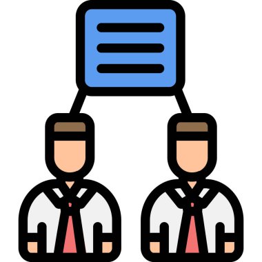 İş ekibi. Basit resimleme