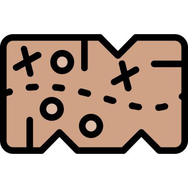 Çikolatalı kurabiye ikonu. anahat çikolatalı kurabiye vektör simgesi rengi düz izole