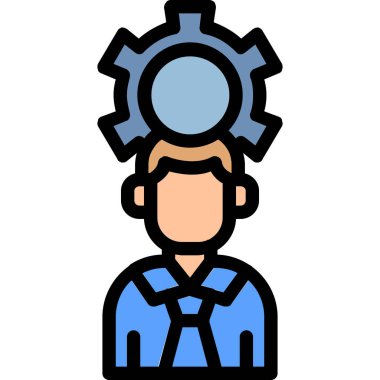 Mühendis simgesi vektör çizimi