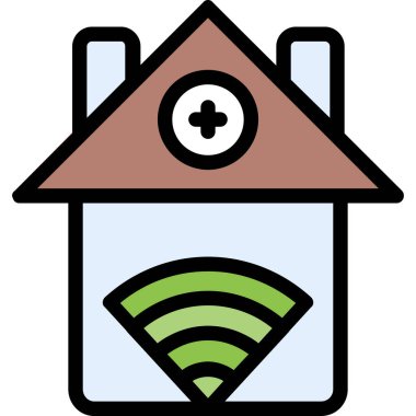 Kablosuz. Web simgesi basit illüstrasyon