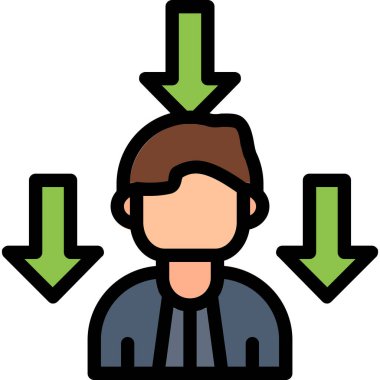 İş adamı simgesi vektör illüstrasyonu