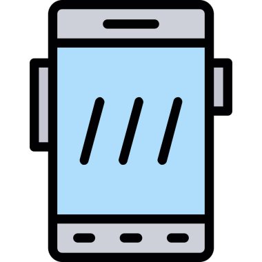 cep telefonu simgesi. Basit tasarım vektörü çizimi beyaz arkaplanda izole edildi