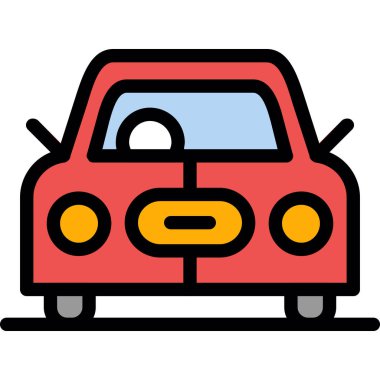 - Araba. Web simgesi basit illüstrasyon