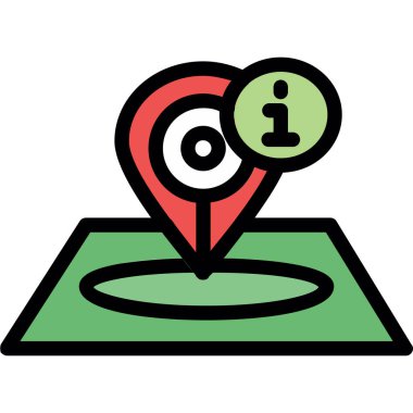 Konum kodu. Web simgesi basit illüstrasyon