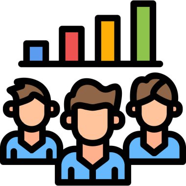 İnsanlar simgesi. Vektör çizim