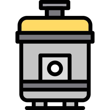 Benzin deposu ikonu. ana hat benzin tankı vektör simgesi rengi düz izole