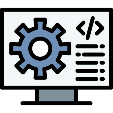 Web geliştirme vektör simgesi