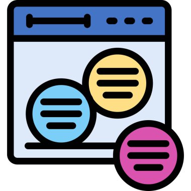 tarayıcı web simgesi, vektör illüstrasyonu