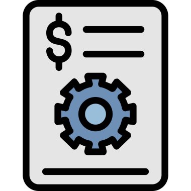 iş ve finans düz simge vektörü.