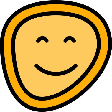 Mutlu yüz simgesi simgesi. özet gülen yüz ifadesi yüz vektör simgesi rengi düz izole