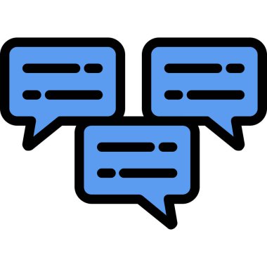 kabarcık sohbet simgesi. hat sohbet baloncukları vektör simgesi rengi düz izole