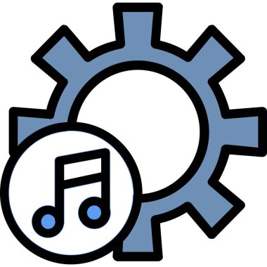 müzik simgesi, vektör illüstrasyonu