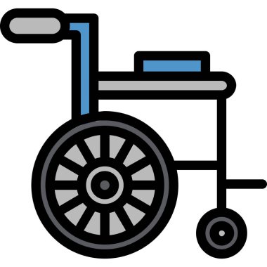 Engelli tekerlekli sandalye ikonu. Web için pasifleştirilmiş tekerlekli sandalye ikonu ikonu çizimi