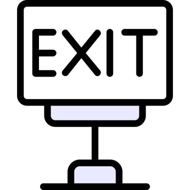 Çıkış web simgesi basit illüstrasyon