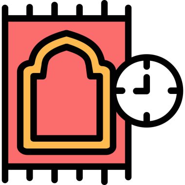 Alarm saati simgesi, vektör illüstrasyonu