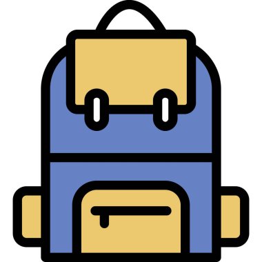 Sırt çantası. Web simgesi basit illüstrasyon