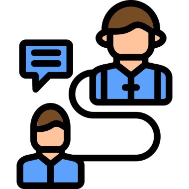 Sohbet simgesi vektör illüstrasyonu