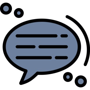 Konuş. Web simgesi basit illüstrasyon