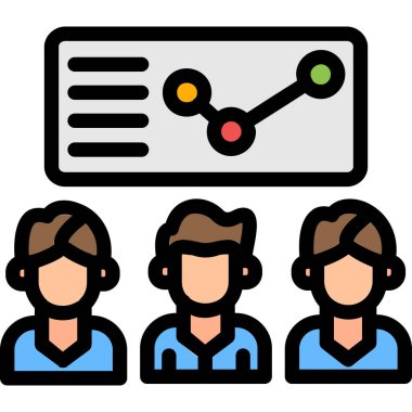 iş ekibi simgesi, vektör illüstrasyonu