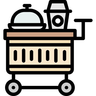 Taslak biçiminde kahve makinesi simgesi