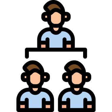 iş konferansı simgesi ana hatlar biçiminde