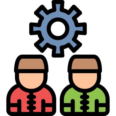 iş insanları simgesi vektör illüstrasyonu