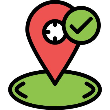 konum pin simgesi vektör illüstrasyonu