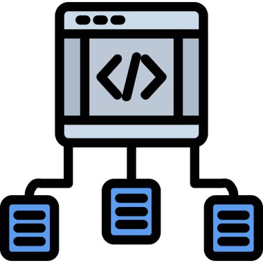 Taslak biçiminde kodlama geliştirme kodlama simgesi