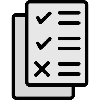 Kontrol listesi simgesi, vektör illüstrasyonu