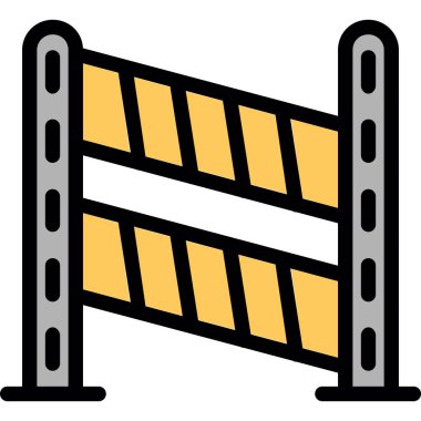 bariyer inşaat endüstrisi simgesi - taslak biçimi