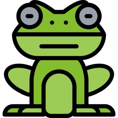 Kurbağa. Web simgesi basit illüstrasyon