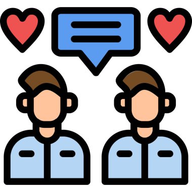 Konuş. Web simgesi basit illüstrasyon