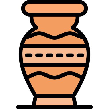 Vazo. Web simgesi basit illüstrasyon