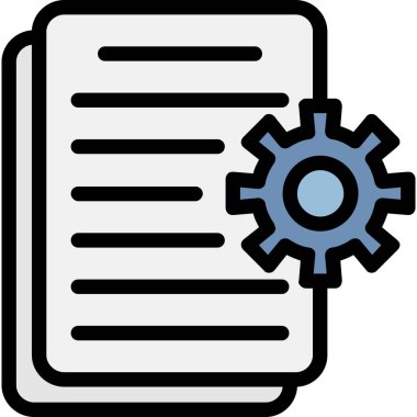 Belge ayarları simgesi, vektör çizim