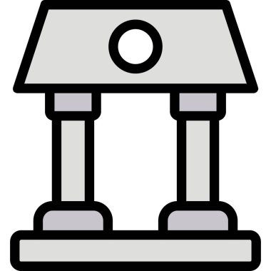 Otelde. Web simgesi basit illüstrasyon