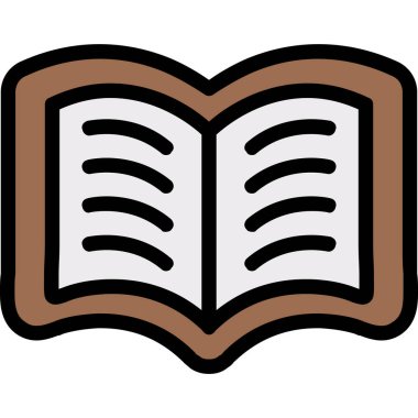 Kitap. Web simgesi basit illüstrasyon