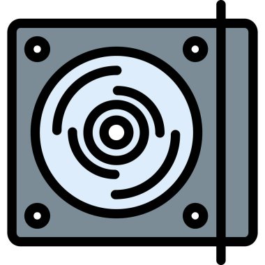 CD disk simgesi. Web için disk vektör simgelerinin özet çizimi