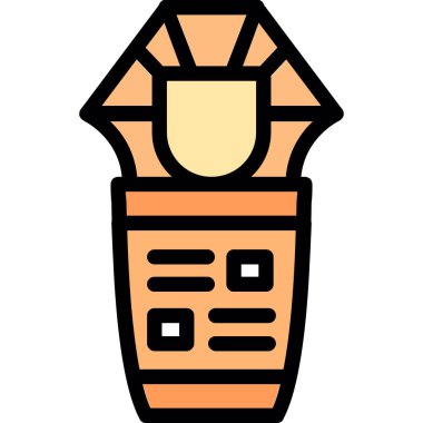 Kahve fincanı ana hatlarıyla doldurulmuş ikon