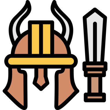 Kılıçlar. Web simgesi basit illüstrasyon